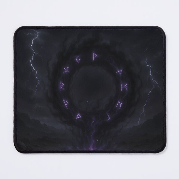 Item preview, Dark Rune Circle – Shadow and Lightning Portal designed and sold by NorseDrip.