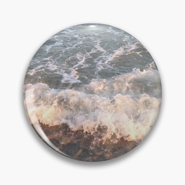 Item preview, Pink Ocean Wave Breaking at Sunset designed and sold by LeslieMac713.