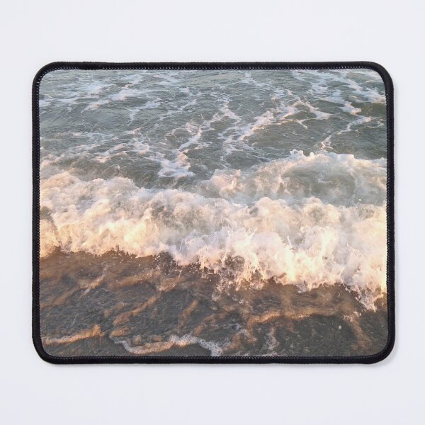 Item preview, Pink Ocean Wave Breaking at Sunset designed and sold by LeslieMac713.