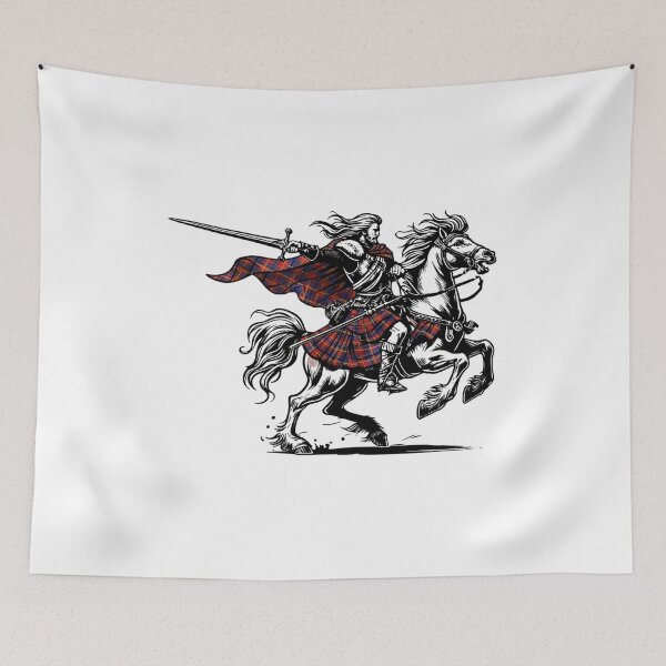 Item preview, Scottish Highland Warrior on Horseback designed and sold by CelticSoulShop.