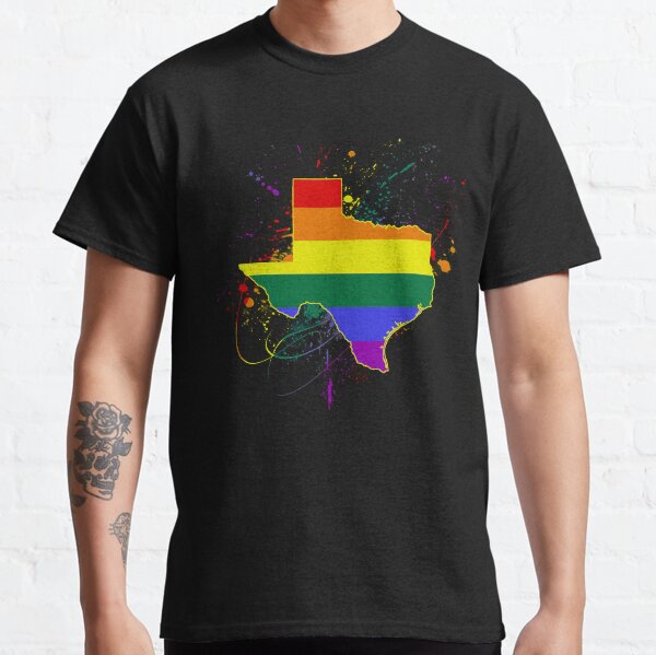 Texas Gay And Lesbian Rainbow Flag T - Shirt LGBTQ Gift Classic T-Shirt