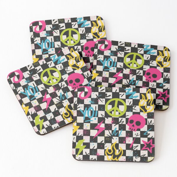 Item preview, 80s 90s Skate Culture Retro Checkerboard Pattern designed and sold by Graphics4X.