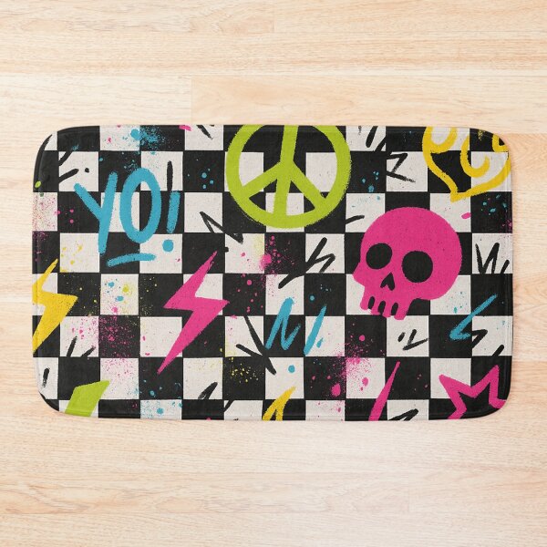 Item preview, 80s 90s Skate Culture Retro Checkerboard Pattern designed and sold by Graphics4X.
