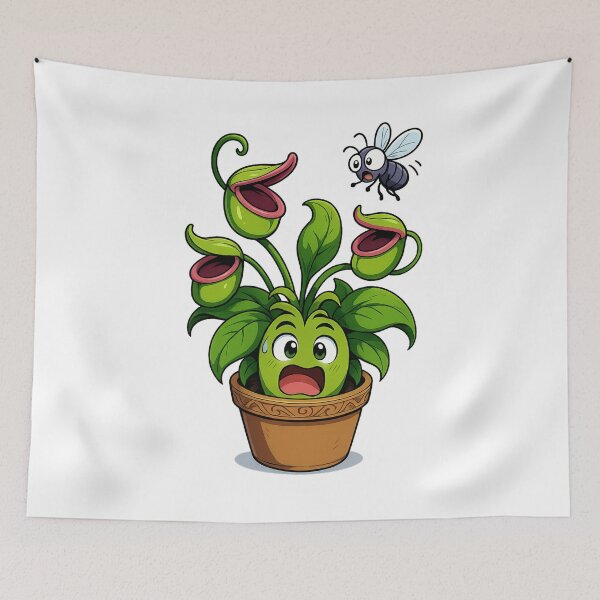 Item preview, „Pitcher Plant vs Fly – Anime Pot Comedy” designed and sold by MK-WOOD.