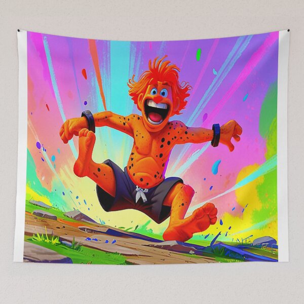 Item preview, Vibrant Cartoon Character in Action. designed and sold by Alexzonartshop.