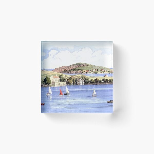 Item preview, Sailing at Bantham(Watercolour + AI) designed and sold by artsmeow.