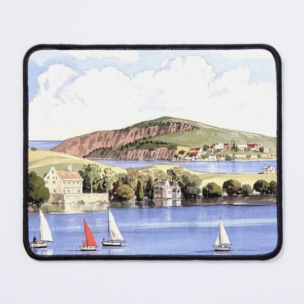 Item preview, Sailing at Bantham(Watercolour + AI) designed and sold by artsmeow.
