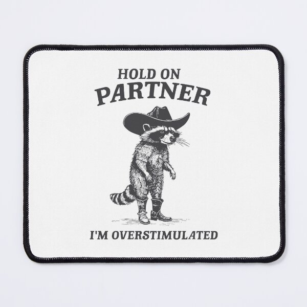 Item preview, Cowboy Raccoon Hold On Partner I'm Overstimulated Vintage designed and sold by PatternFariss.