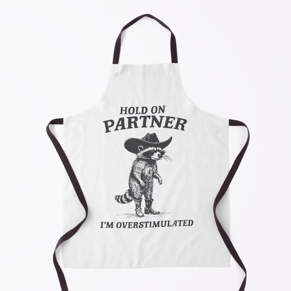 Item preview, Cowboy Raccoon Hold On Partner I'm Overstimulated Vintage  designed and sold by PatternFariss.