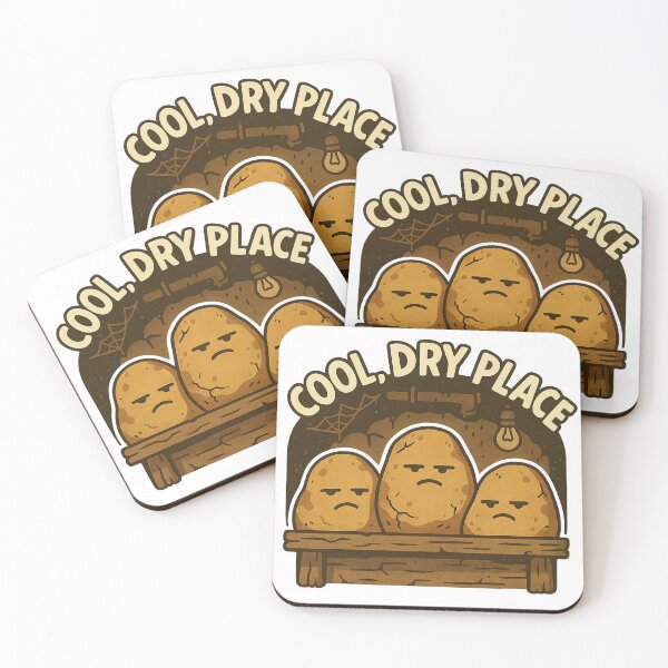 Item preview, Cool, Dry Place – Miserable Potatoes Cartoon Design designed and sold by Tater Tales.