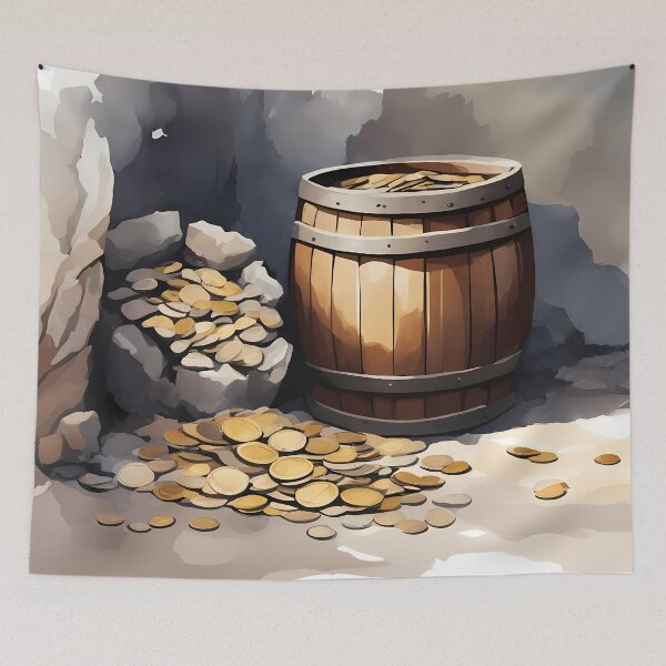 Item preview, Barrel of Gold Coins designed and sold by CalmnessbyChoice.