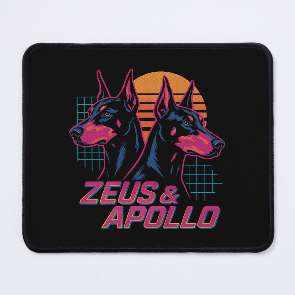 Item preview, Zeus and Apollo Retro Neon Doberman Dog Magnum P.I. designed and sold by ChunkByChunk.