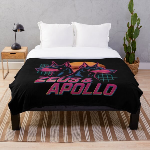 Item preview, Zeus and Apollo Retro Neon Doberman Dog Magnum P.I. designed and sold by ChunkByChunk.