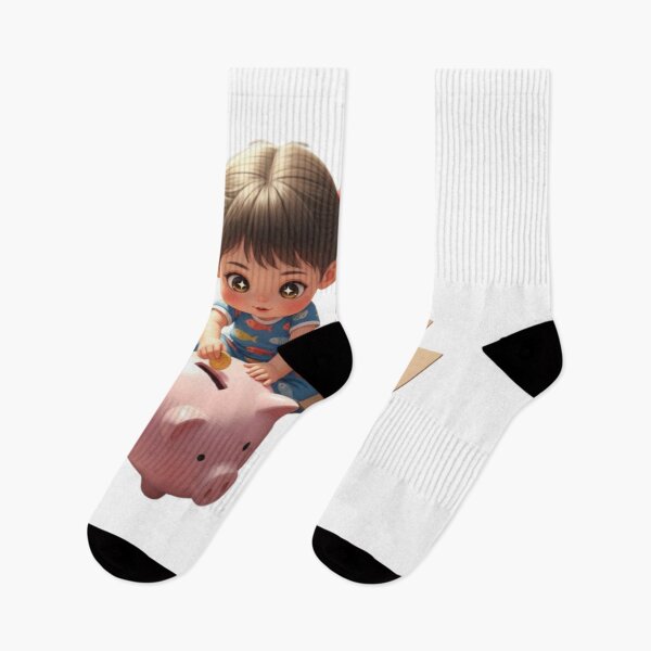 Item preview, Little girl and piggy bank designed and sold by PP&RAINBOW SHOP.