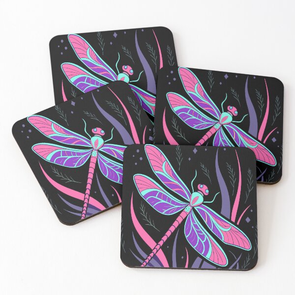 Item preview, Mystic Dragonfly – Neon Nature Fantasy Art designed and sold by AgarutanPrint.