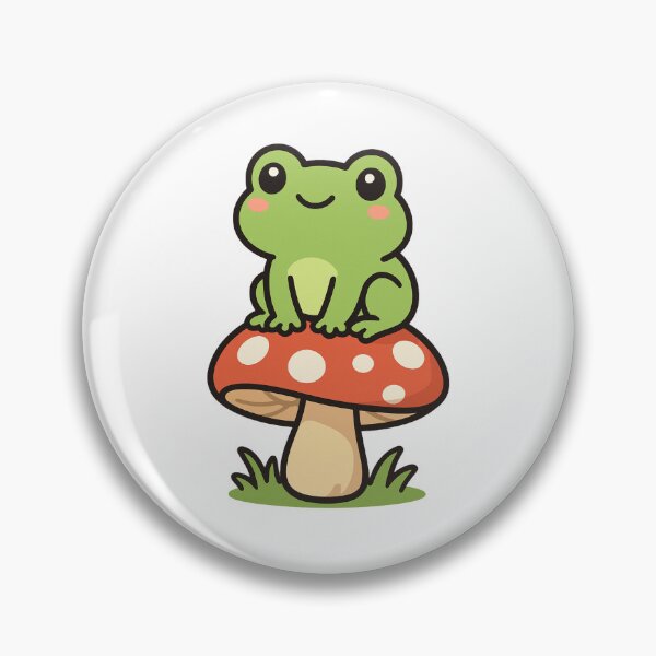 Item preview, Froggie on a Toadstool Sticker Design designed and sold by blackcatsvault.
