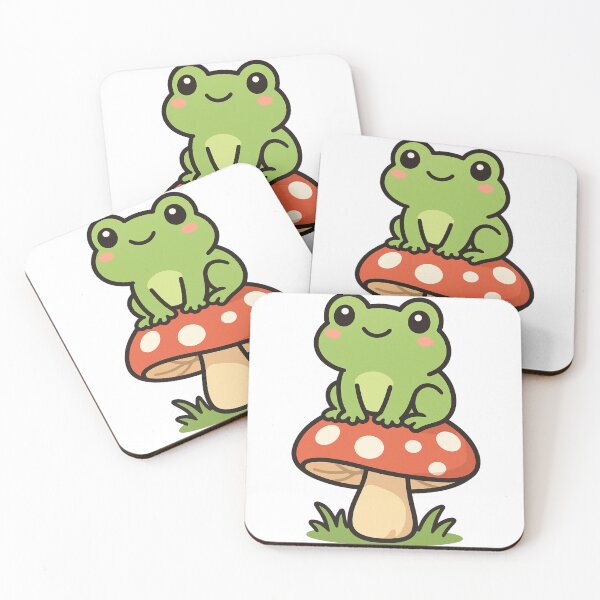 Item preview, Froggie on a Toadstool Sticker Design designed and sold by blackcatsvault.