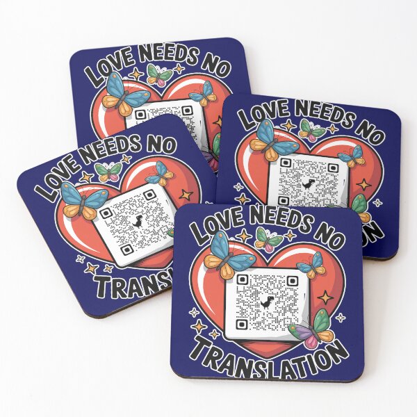 Item preview, Code in the Heart – Love Needs No Translation (Autism QR Design) designed and sold by GENX-AUTISM-DAD.