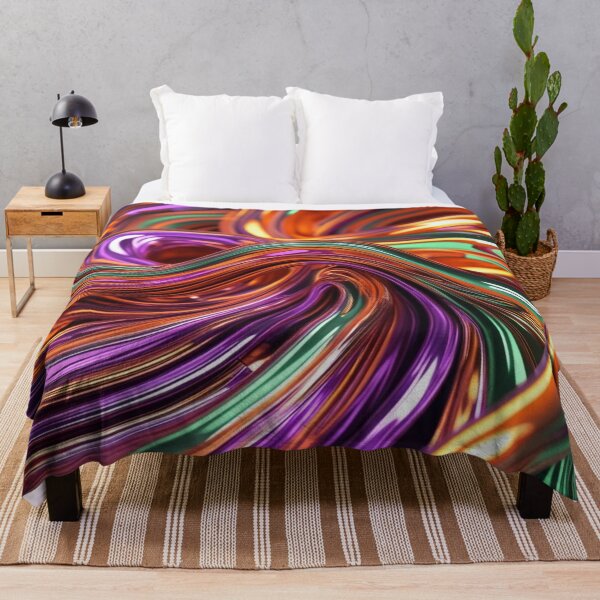 Item preview, Swirling Chrome Abstract in Orange, Purple, and Green designed and sold by Harmonic_Layers.