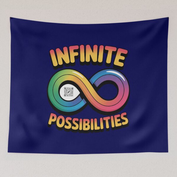 Item preview, Autism Infinity Code – Infinite Possibilities (QR Design) designed and sold by GENX-AUTISM-DAD.