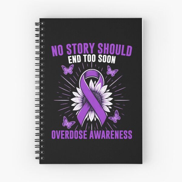 Item preview, No Story Should End Too Soon Overdose Awareness Purple Ribbon designed and sold by IsDesignHub.