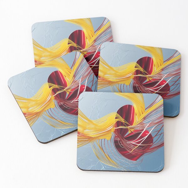 Item preview, Dynamic Abstract in Red, Yellow, and Sky Blue designed and sold by Harmonic_Layers.