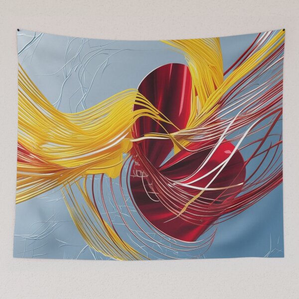 Item preview, Dynamic Abstract in Red, Yellow, and Sky Blue designed and sold by Harmonic_Layers.