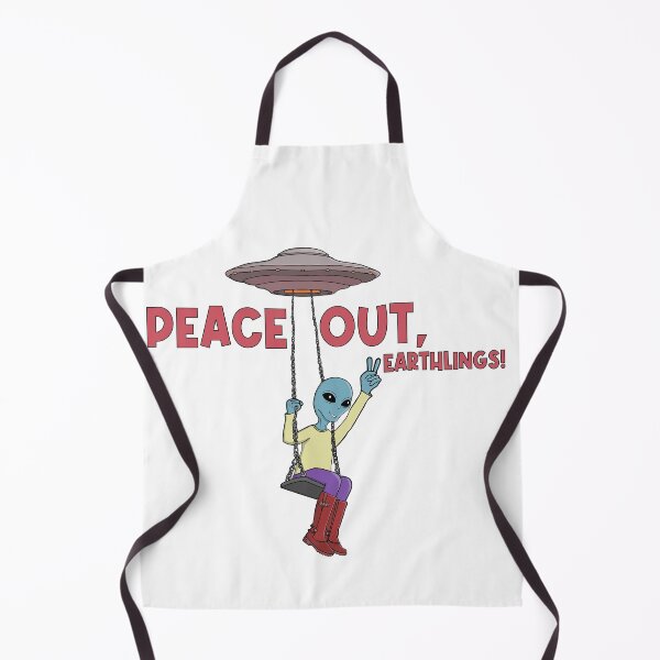 Item preview, Peace Out, Earthlings! Alien UFO designed and sold by shopdiego.