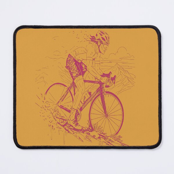 Item preview, Extreme Cycling Spirit - Monochromatic Fuchsia Illustration designed and sold by All-Shopping.