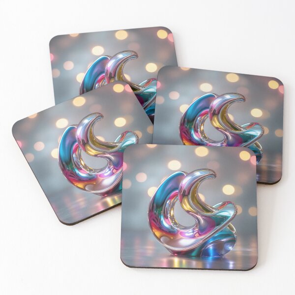 Item preview, Abstract Sculpture in Multi-Colored Chrome designed and sold by Harmonic_Layers.