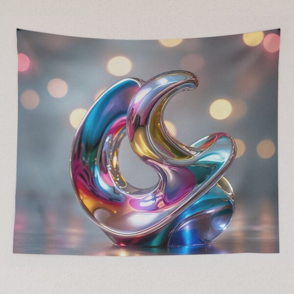 Item preview, Abstract Sculpture in Multi-Colored Chrome designed and sold by Harmonic_Layers.