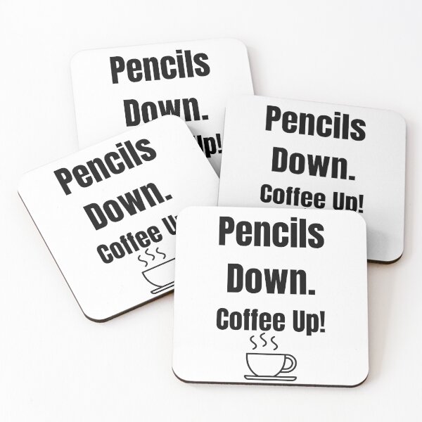 Item preview, Pencils Down Coffee Up – Funny Teacher Quote Coffee Lover Design (Light Version) designed and sold by Kindloom.
