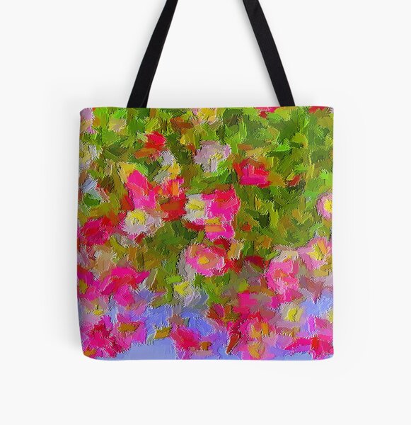Beautiful Hanging Pink Floral All Over Print Tote Bag