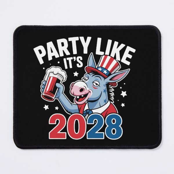Item preview, Tipsy Democrat Donkey – Party Like It's 2028 Election designed and sold by Snark Town Tees.