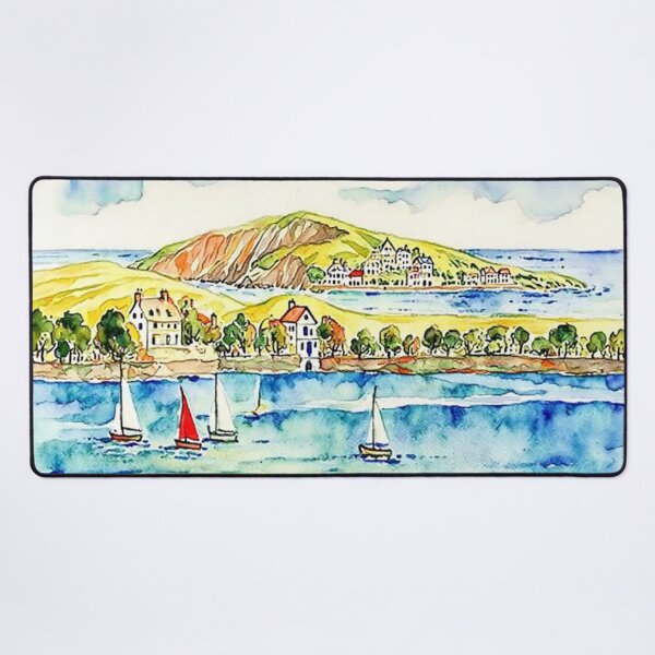 Item preview, Sailing at Bantham(Watercolour + AI) designed and sold by artsmeow.