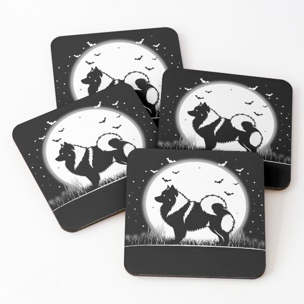 Item preview, Keeshond Dog – Halloween Moon Silhouette designed and sold by The Real Life Symphony.