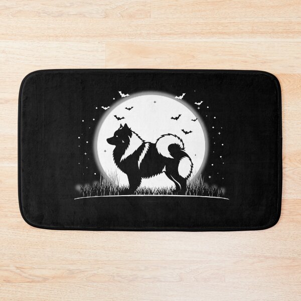 Item preview, Keeshond Dog – Halloween Moon Silhouette designed and sold by The Real Life Symphony.
