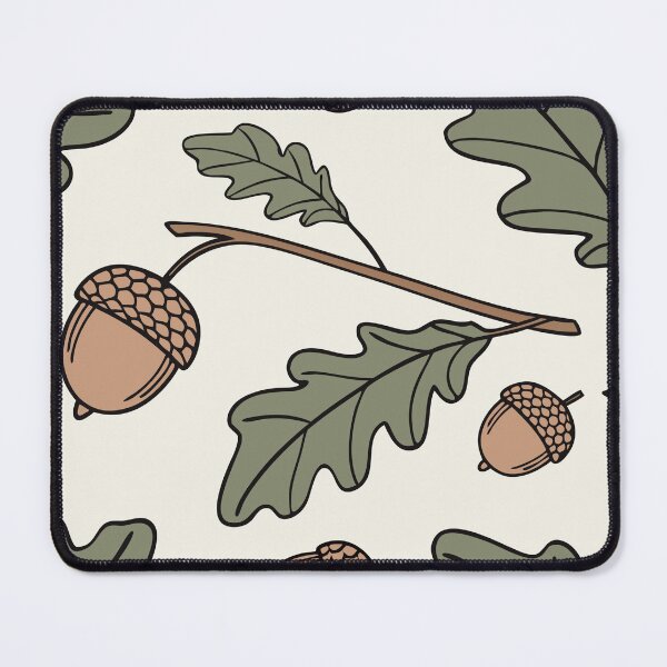 Item preview, Seamless Pattern of Acorns and Oak Leaves in Earthy Tones designed and sold by Creative88Art.