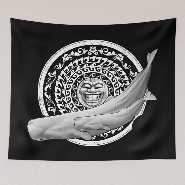 Item preview, Sperm whale tiki mask designed and sold by NicGrayGraphic.