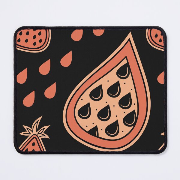 Item preview, Abstract Pattern of Stylized Strawberry Slices on Black Background designed and sold by Creative88Art.