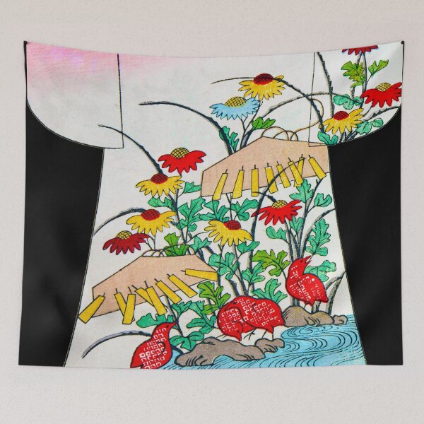 Item preview, Red Birds Among Chrysanthemums - V2 designed and sold by WheelieGdArt.