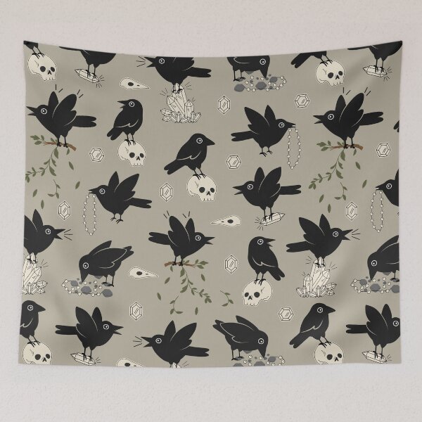 Item preview, jewel theives - cute crows | smoky sage designed and sold by Becca Alessi.