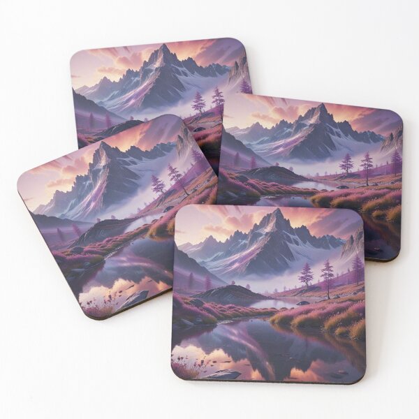 Item preview, Dreamscape Mountains – Surreal Psychedelic Landscape Poster designed and sold by Shouganai-Mind.