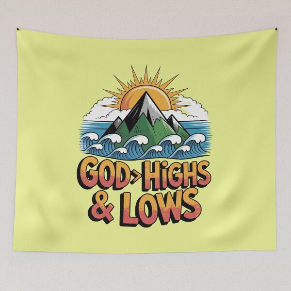 Item preview, God is Greater Than the Highs and Lows (Christian Design) designed and sold by GENX-AUTISM-DAD.