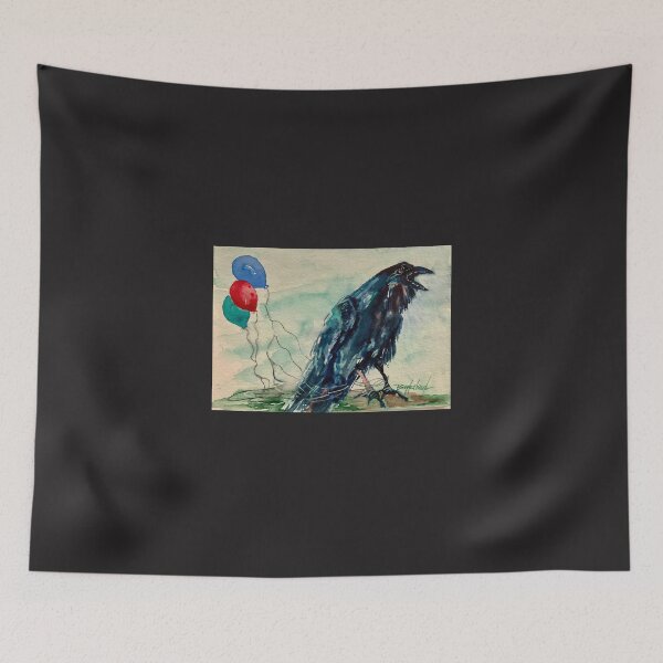 Item preview, Birthday Bound — Crow tied up in balloon strings designed and sold by Pink Tea Productions .