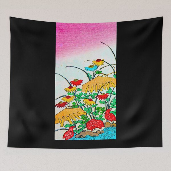 Item preview, Red Birds Among Chrysanthemums - V3 designed and sold by WheelieGdArt.