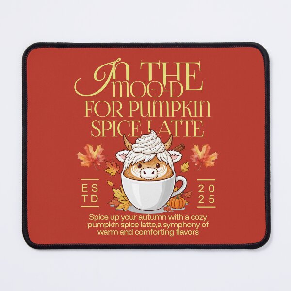 Item preview, IN THE MOOD FOR PUMPKIN SPICE LATTE MOO HIGHLAND COW designed and sold by justyna-s28.