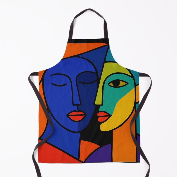Item preview, Cubist Abstract Dual Portrait in Bold Colors designed and sold by Alexzonartshop.