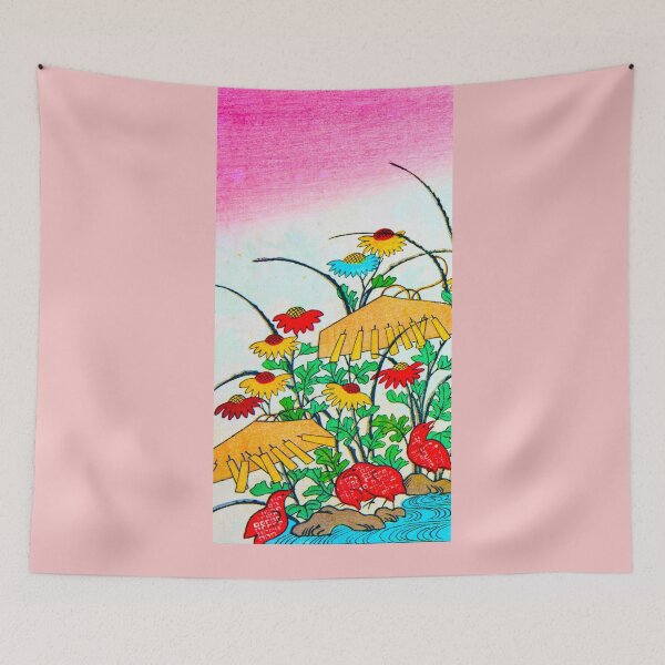 Item preview, Red Birds Among Chrysanthemums - V4 designed and sold by WheelieGdArt.
