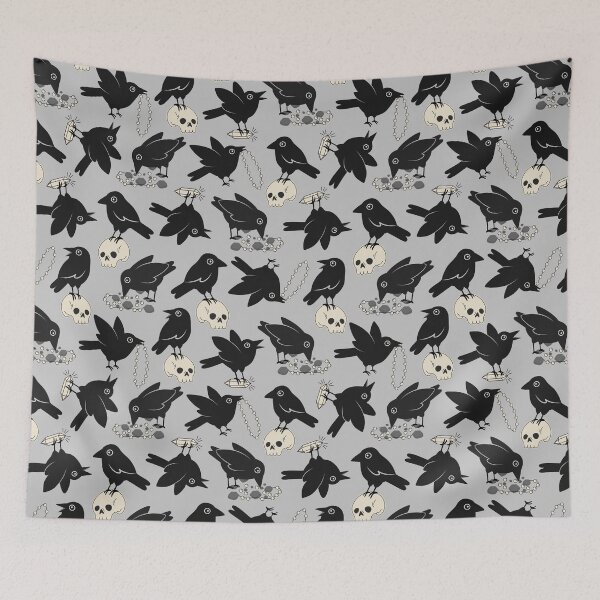 Item preview, Scavenging Crows [color: fog] designed and sold by Becca Alessi.